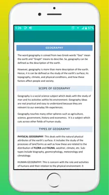 Geography Notes android App screenshot 1